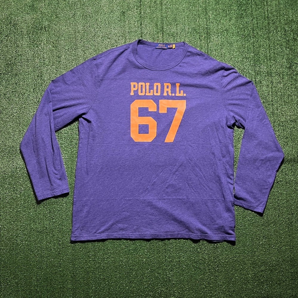 Ralph Lauren Polo 67 Blue Long Sleeve Tee XXL